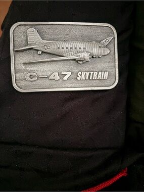 C-47 Skytrain Metal Plaque Accent - Silver